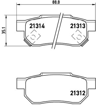 ZADNJE KOČIONE PLOČICE - BREMBO - P 28 017