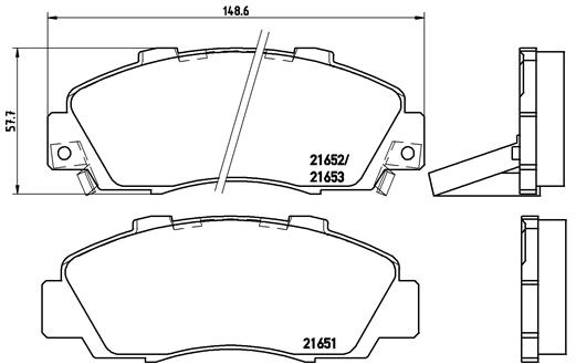 PREDNJE KOČIONE PLOČICE - BREMBO - P 28 026