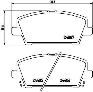 PREDNJE KOČIONE PLOČICE - BREMBO - P 28 037