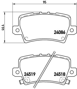 ZADNJE KOČIONE PLOČICE - BREMBO - P 28 038