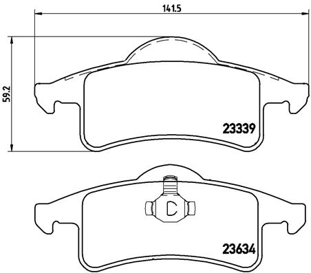 Slika BREMBO - P 37 006 - Komplet pločica, disk-kočnica (Kočioni uređaj)