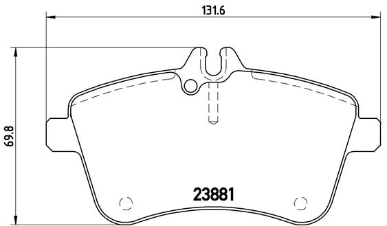 PREDNJE KOČIONE PLOČICE - BREMBO - P 50 057