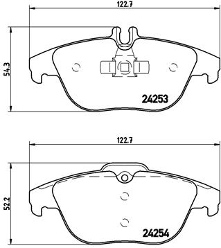 Slika BREMBO - P 50 068 - Komplet pločica, disk-kočnica (Kočioni uređaj)