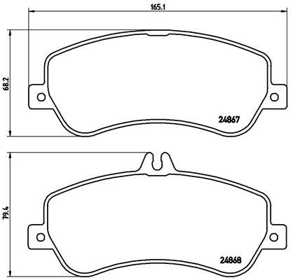 Slika BREMBO - P 50 086 - Komplet pločica, disk-kočnica (Kočioni uređaj)