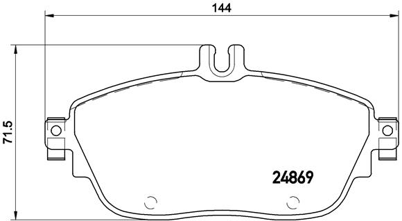 Slika BREMBO - P 50 093 - Komplet pločica, disk-kočnica (Kočioni uređaj)