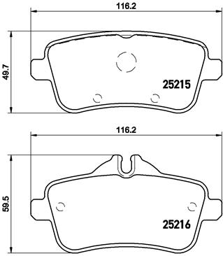 Slika BREMBO - P 50 099 - Komplet pločica, disk-kočnica (Kočioni uređaj)