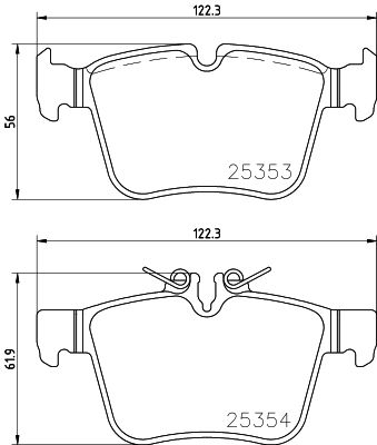 ZADNJE KOČIONE PLOČICE - BREMBO - P 50 122