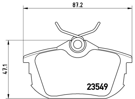 Slika BREMBO - P 54 023 - Komplet pločica, disk-kočnica (Kočioni uređaj)