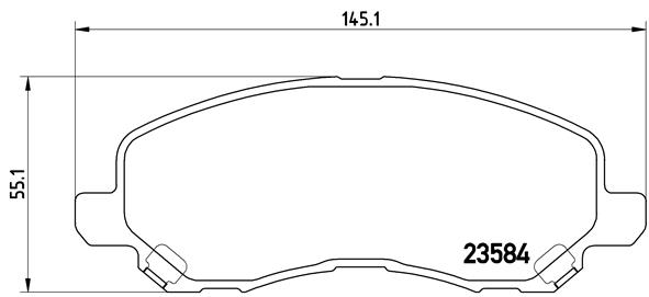 PREDNJE KOČIONE PLOČICE - BREMBO - P 54 030