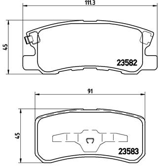 ZADNJE KOČIONE PLOČICE - BREMBO - P 54 031