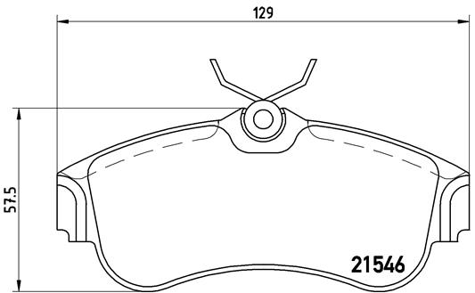 Slika BREMBO - P 56 022 - Komplet pločica, disk-kočnica (Kočioni uređaj)