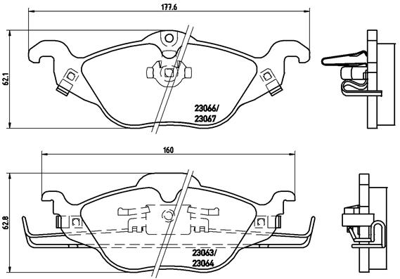 PREDNJE KOČIONE PLOČICE - BREMBO - P 59 030