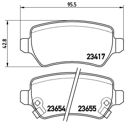 ZADNJE KOČIONE PLOČICE - BREMBO - P 59 038