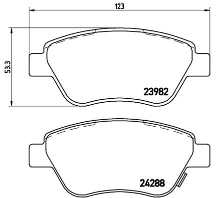 PREDNJE KOČIONE PLOČICE - BREMBO - P 59 051