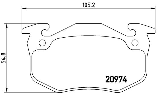 ZADNJE KOČIONE PLOČICE - BREMBO - P 61 032