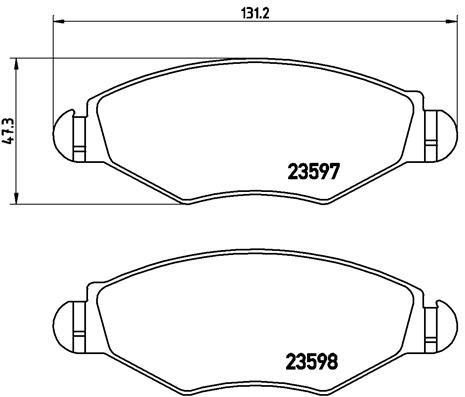 PREDNJE KOČIONE PLOČICE - BREMBO - P 61 063