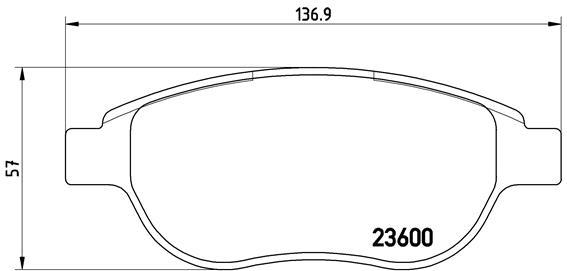 PREDNJE KOČIONE PLOČICE - BREMBO - P 61 068