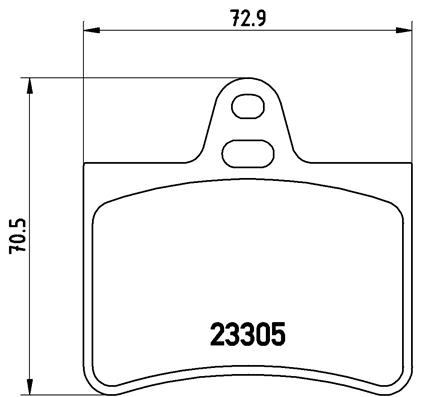 Slika BREMBO - P 61 073 - Komplet pločica, disk-kočnica (Kočioni uređaj)