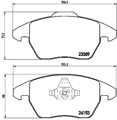 Slika BREMBO - P 61 076 - Komplet pločica, disk-kočnica (Kočioni uređaj)