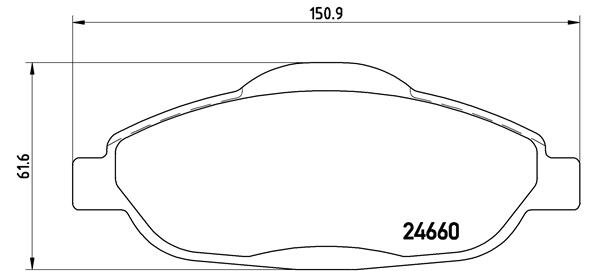 PREDNJE KOČIONE PLOČICE - BREMBO - P 61 101