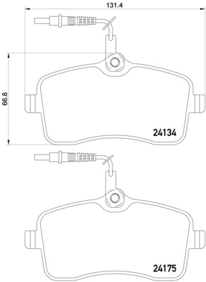 PREDNJE KOČIONE PLOČICE - BREMBO - P 61 109