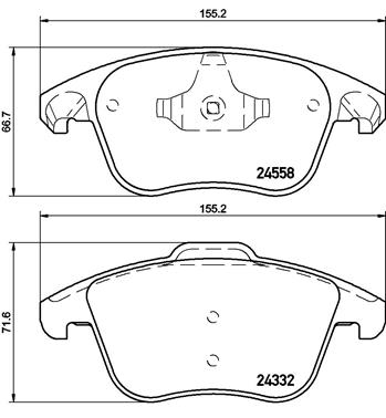 PREDNJE KOČIONE PLOČICE - BREMBO - P 61 117