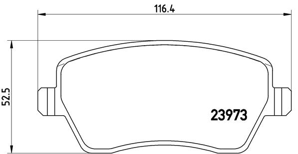 BREMBO - P 68 033 - Komplet pločica, disk-kočnica (Kočioni uređaj)