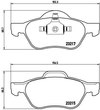 PREDNJE KOČIONE PLOČICE - BREMBO - P 68 048