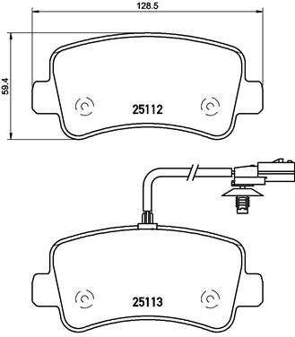 Slika BREMBO - P 68 063 - Komplet pločica, disk-kočnica (Kočioni uređaj)