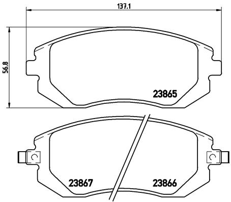PREDNJE KOČIONE PLOČICE - BREMBO - P 78 013