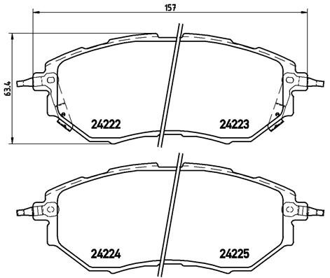 PREDNJE KOČIONE PLOČICE - BREMBO - P 78 017