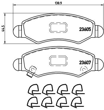 PREDNJE KOČIONE PLOČICE - BREMBO - P 79 015