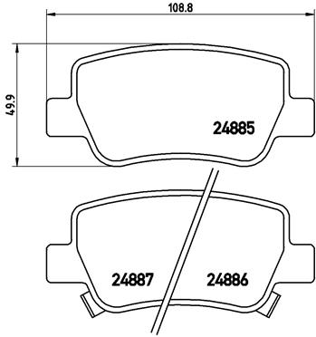 ZADNJE KOČIONE PLOČICE - BREMBO - P 83 112