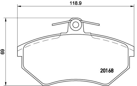Slika BREMBO - P 85 011 - Komplet pločica, disk-kočnica (Kočioni uređaj)