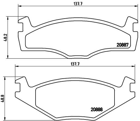 PREDNJE KOČIONE PLOČICE - BREMBO - P 85 012