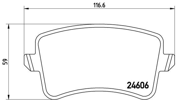 ZADNJE KOČIONE PLOČICE - BREMBO - P 85 099