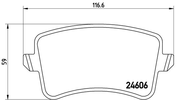 ZADNJE KOČIONE PLOČICE - BREMBO - P 85 100