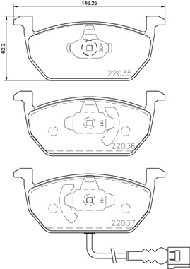 PREDNJE KOČIONE PLOČICE - BREMBO - P 85 137