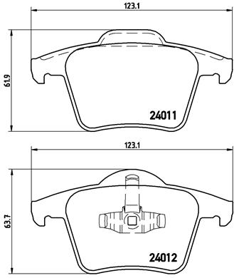 ZADNJE KOČIONE PLOČICE - BREMBO - P 86 019