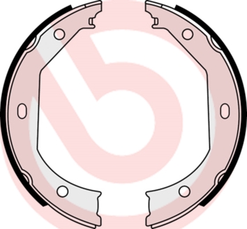 KOMPLET KOČIONIH PAPUČA, RUČNA KOČNICA - BREMBO - S 06 509