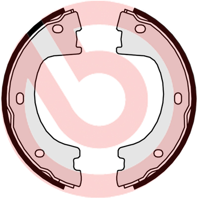 KOMPLET KOČIONIH PAPUČA, RUČNA KOČNICA - BREMBO - S 50 521