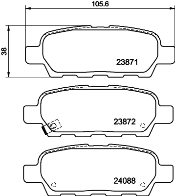 Picture of MINTEX - MDB2261 - Brake Pad Set, disc brake (Brake System)