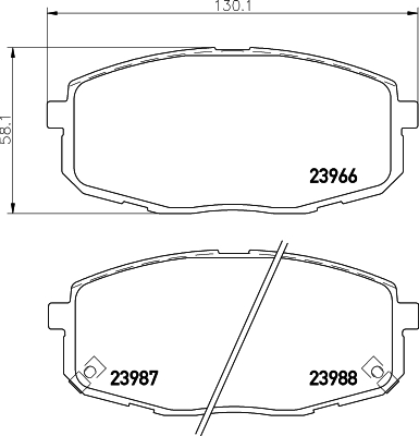 Picture of MINTEX - MDB2608 - Brake Pad Set, disc brake (Brake System)