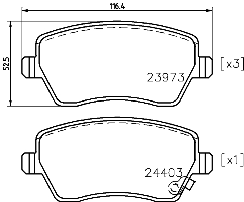 Picture of MINTEX - MDB2796 - Brake Pad Set, disc brake (Brake System)