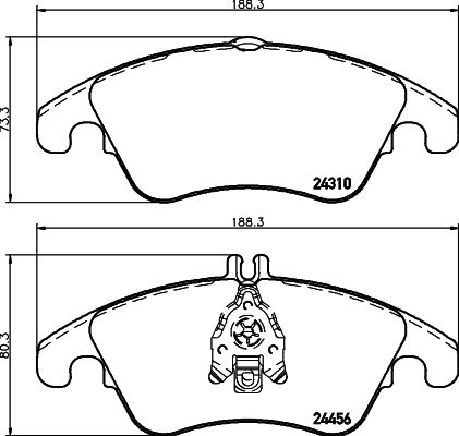 Picture of MINTEX - MDB2831 - Brake Pad Set, disc brake (Brake System)