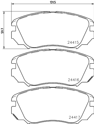 Picture of MINTEX - MDB2870 - Brake Pad Set, disc brake (Brake System)