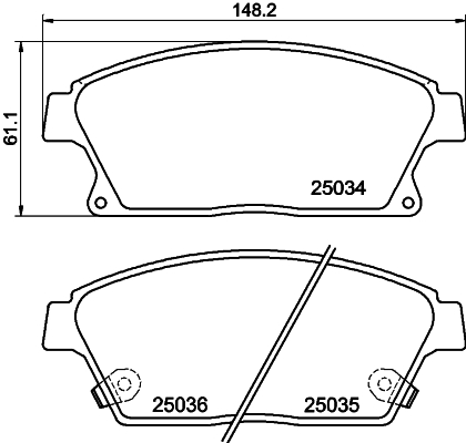 Picture of MINTEX - MDB3089 - Brake Pad Set, disc brake (Brake System)
