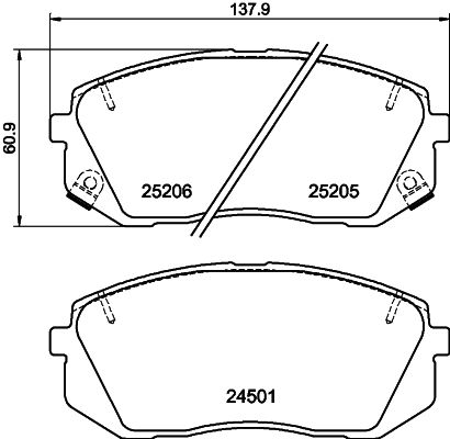 Picture of MINTEX - MDB3166 - Brake Pad Set, disc brake (Brake System)