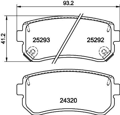 Picture of MINTEX - MDB3232 - Brake Pad Set, disc brake (Brake System)