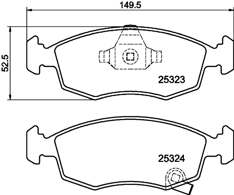 Picture of MINTEX - MDB3233 - Brake Pad Set, disc brake (Braking System)